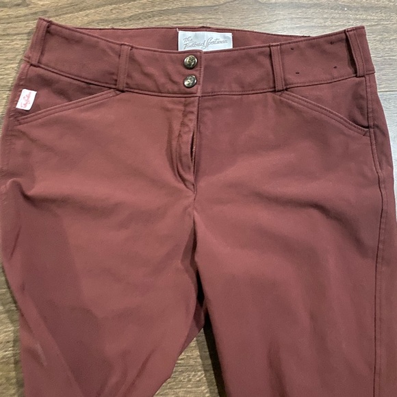 Tailored Sportsman Rust English riding Breeches size 32 R leather knee patches - Picture 6 of 9